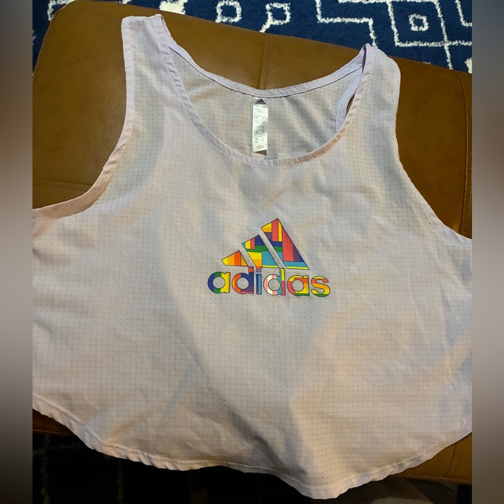 Adidas Pride Tech Tank Crop Purple Tint